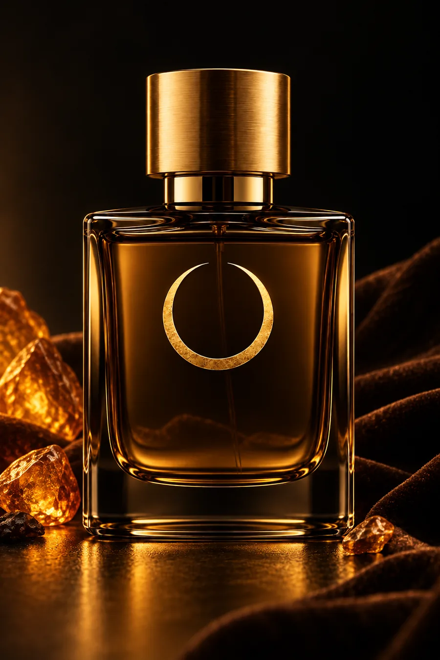 Interpretazione visiva del flacone Ambra Segreta NOCTÁUREA PARFUM