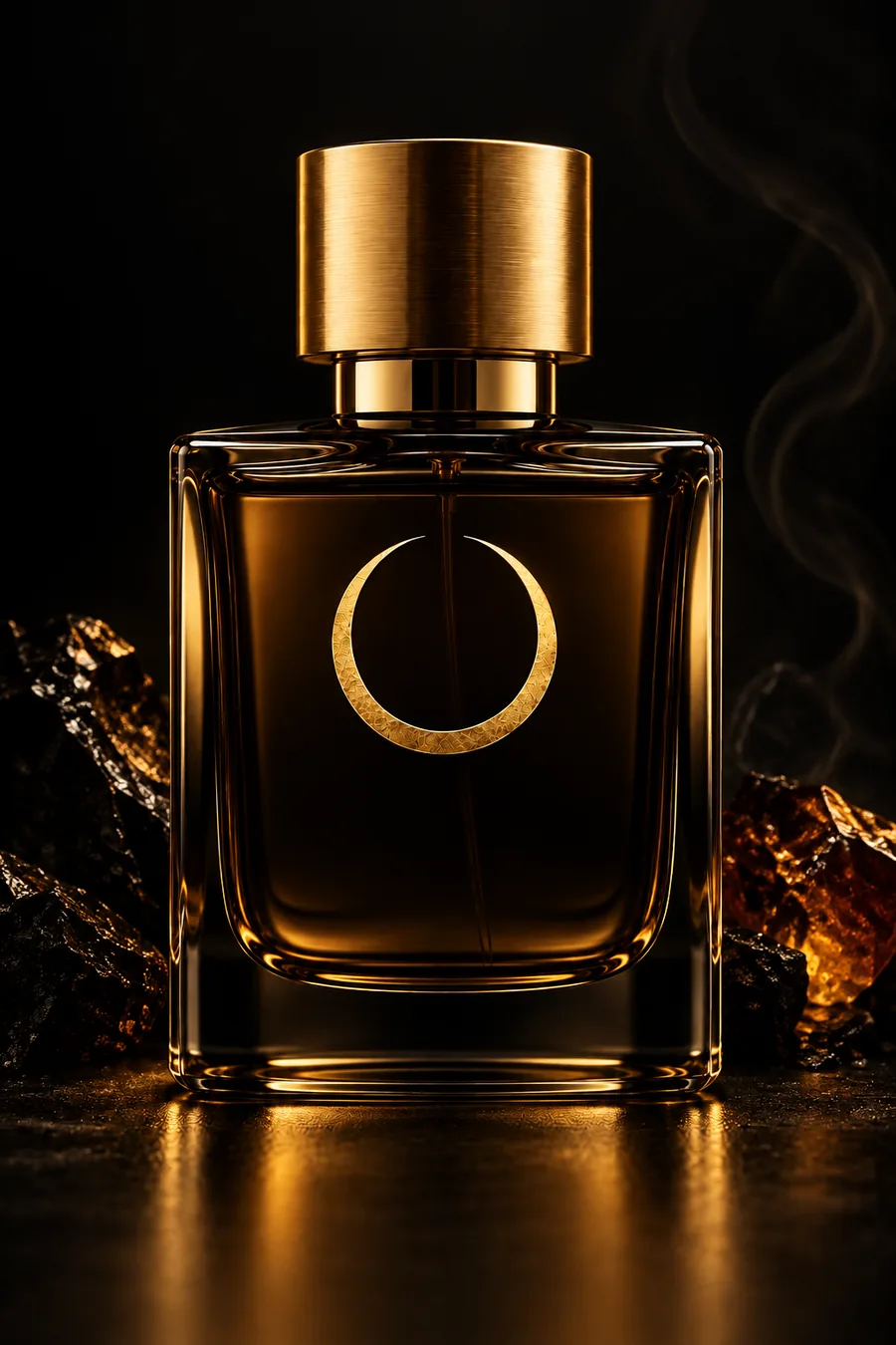 Interpretazione visiva del flacone Resina Nera NOCTÁUREA PARFUM
